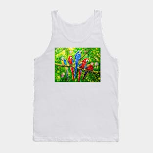 Parrots in the jungle Tank Top